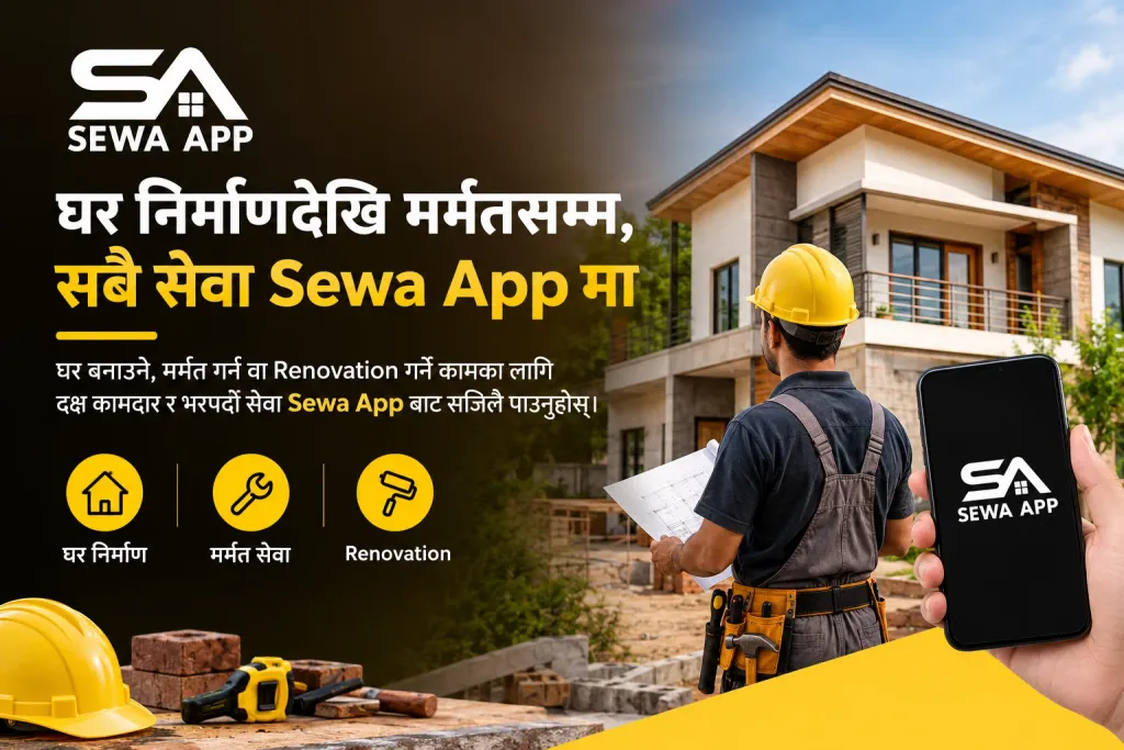 घर निर्माणदेखि मर्मतसम्म, सबै सेवा Sewa App मा